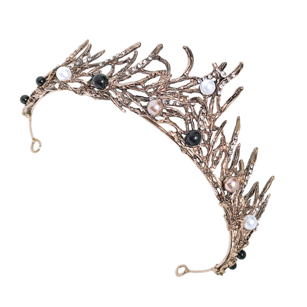 1 قطعة غطاء رأس أنيق على شكل تاج العروس لحفلات الزفاف عصابة رأس متينة ملونة خفيفة الوزن إكسسوار تاج العروس غطاء رأس الزفاف