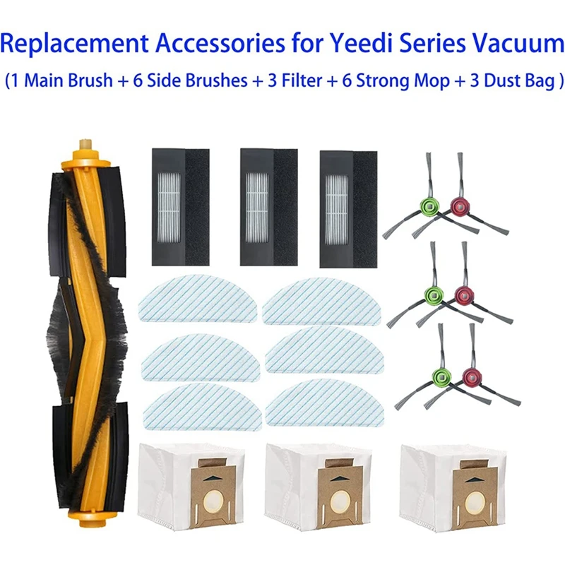 استبدال فرشاة الأسطوانة روبوت فراغ فرشاة دوارة فرشاة الأسطوانة ل Yeedi Vac 2 Pro / Vac 2 /Vac / Vac X / Vac Max / Vac Station