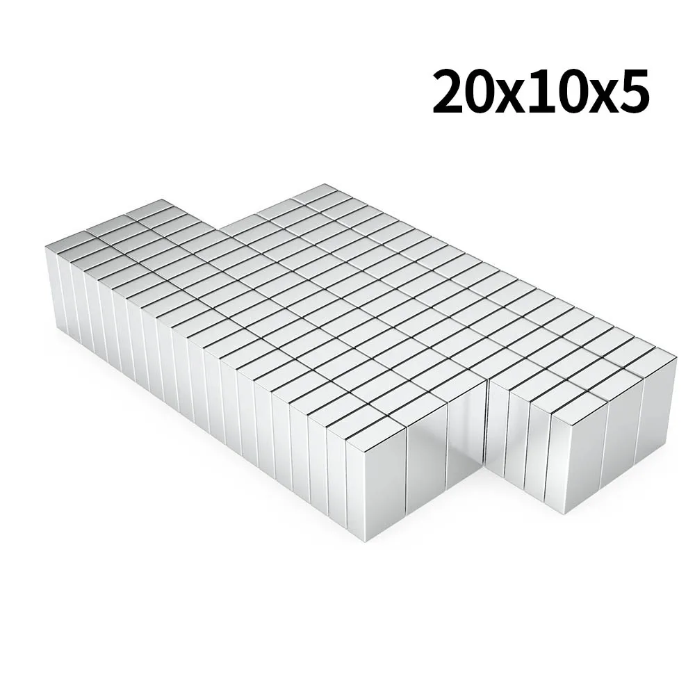 

20x10x5mm N35 Super Strong Neodymium Magnet Blcok NdfeB Powerful Permanent Magnetic imanes Refrigerator Magnets 20*10*5mm