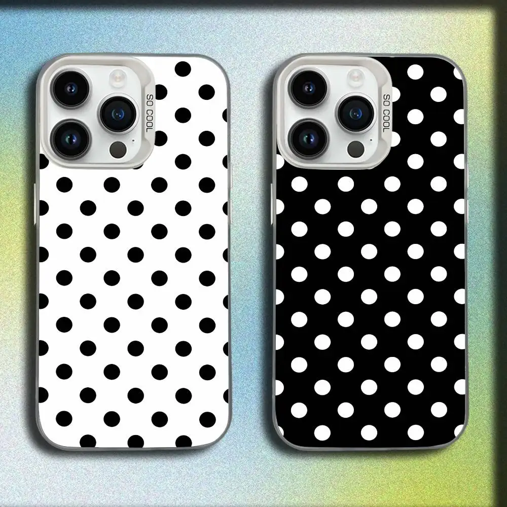 

Minimalist Polka Dot Pattern For iPhone 17,16,15,14,13,12,11,Pro,Max,Plus,E,SE4,Air,Mini White Phone Case IMD Box
