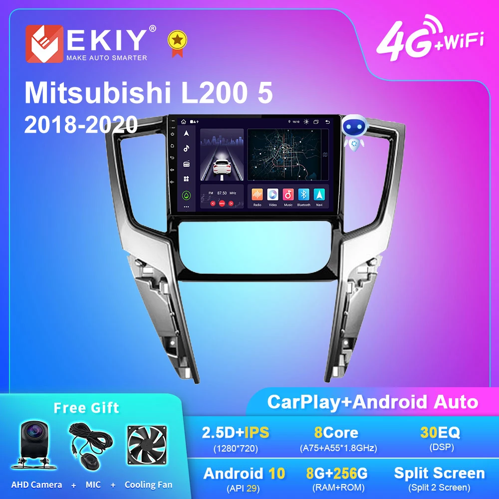 

Автомагнитола EKIY X7 Android 10.0 для Mitsubishi L200 5 2018-2020 Navi GPS Carplay мультимедийный плеер стерео 2din магнитофон