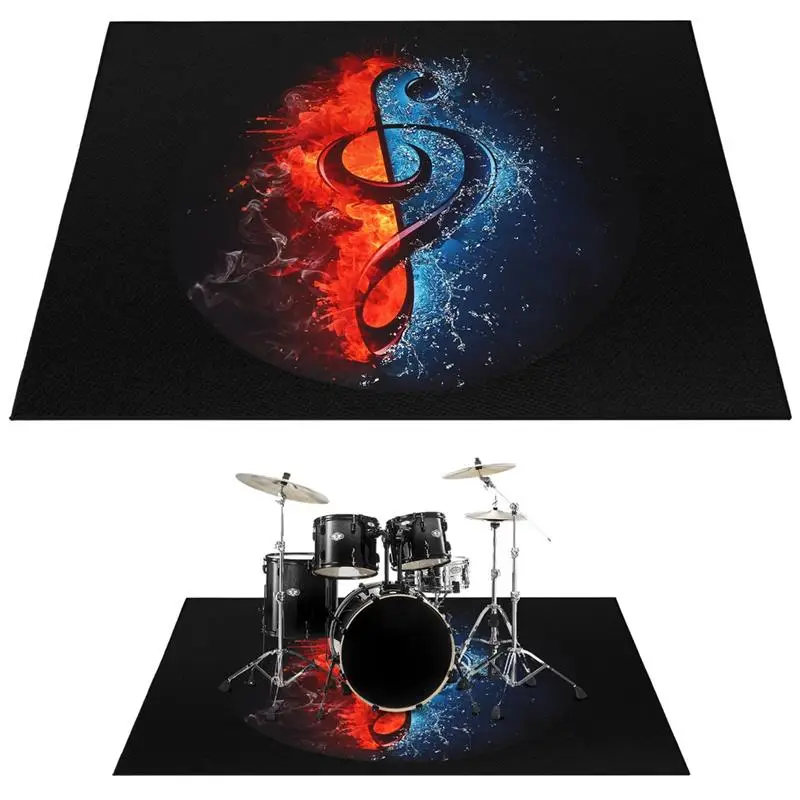 

Drum Rug Drum Mat Electrical Drum Carpet Soundproof Rug Pads Drum For Electric Drums Jazz Drum Set For Drummers Drum Accessories