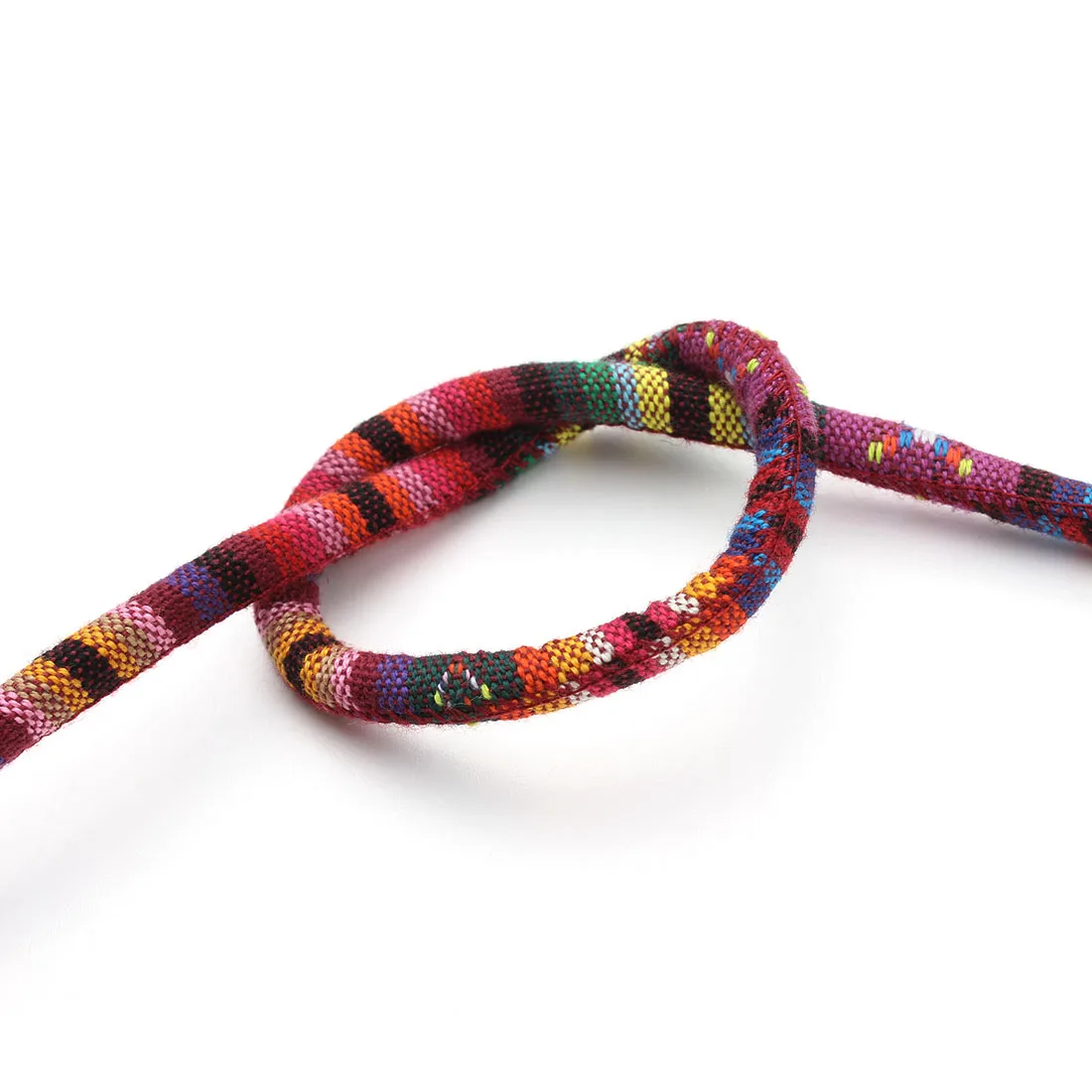 6mm Cotton Cords Multi Colors Round Fabric Ethnic Rope Textile Wrap Embroider Cords For DIY Handmade Bracelets Making Supplies
