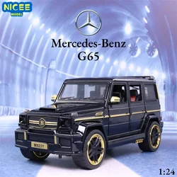 1:24 Mercedes-Benz G65 Refit Metal Diecast Toy Car Model Simulation Toy Vehicle With Sound Light Pull Back Car Gifts A21