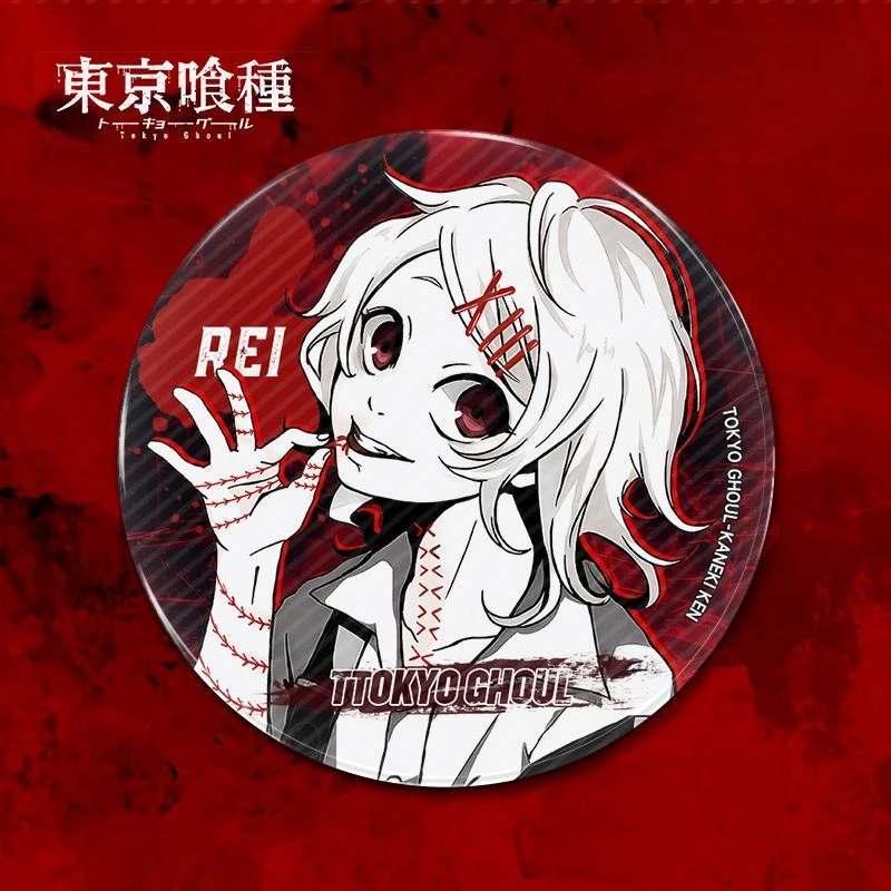 New Tokyo Ghoul Kaneki Ken JUZO SUZUYA Anime Peripherals Creative Cartoon Badge Brooch School Bag Accessories Holiday Gifts.