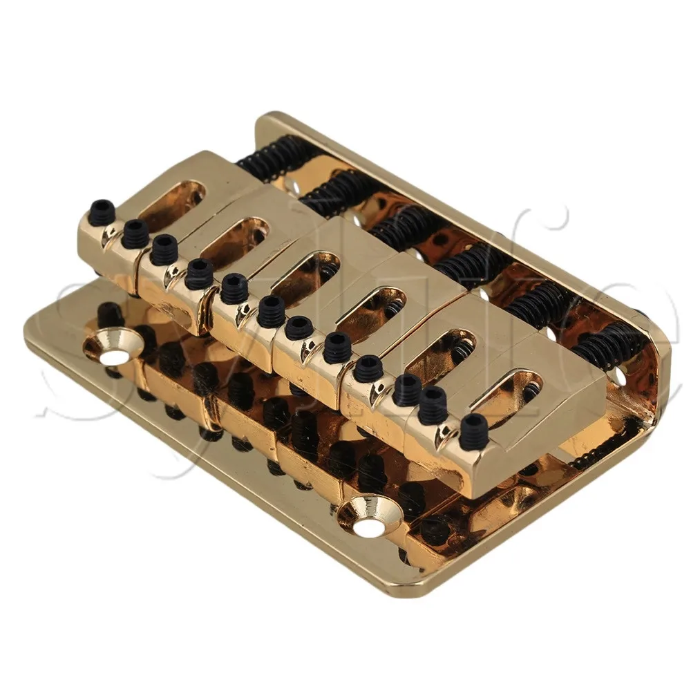 Golden Zinc Alloy 6 string Guitar Bridge for Electric Bass