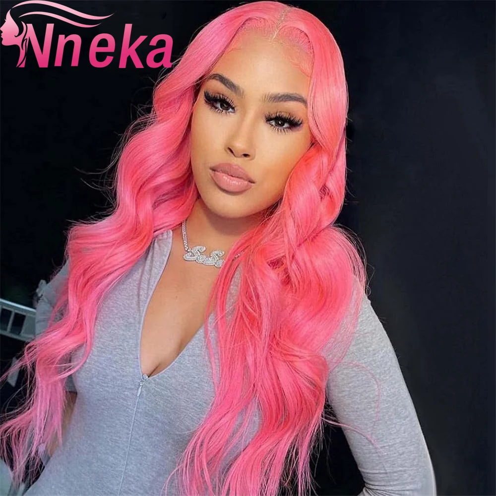 

Розовые парики из натуральных волос с эффектом Body Wave, 13x6 HD Lace Front, 30 дюймов, 13x4 Lace Front, предварительно выщипанные, из бразильских волос, для женщин