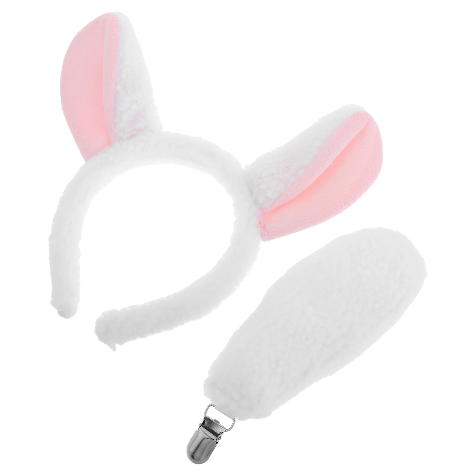 Plush Head Belt Children' Set Goat Headband Lamb Cartoon Sheep Tail White Animal Ears