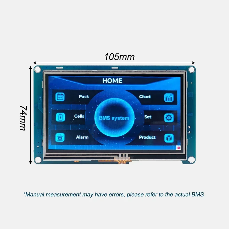 TDT Smart Bms Accessories LCD Screen Views Voltage Current Temperture SOC RS485/CAN LCD Touch Screen