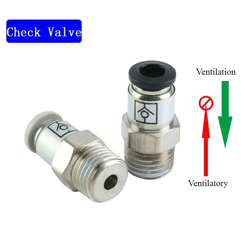 

AKH Pneumatic Check Valve One-way Exhaust Valve Straight-through SPC8-02 VPC8-01 Prevents Air Backflow BSPT Thread 1/8 1/4 3/8