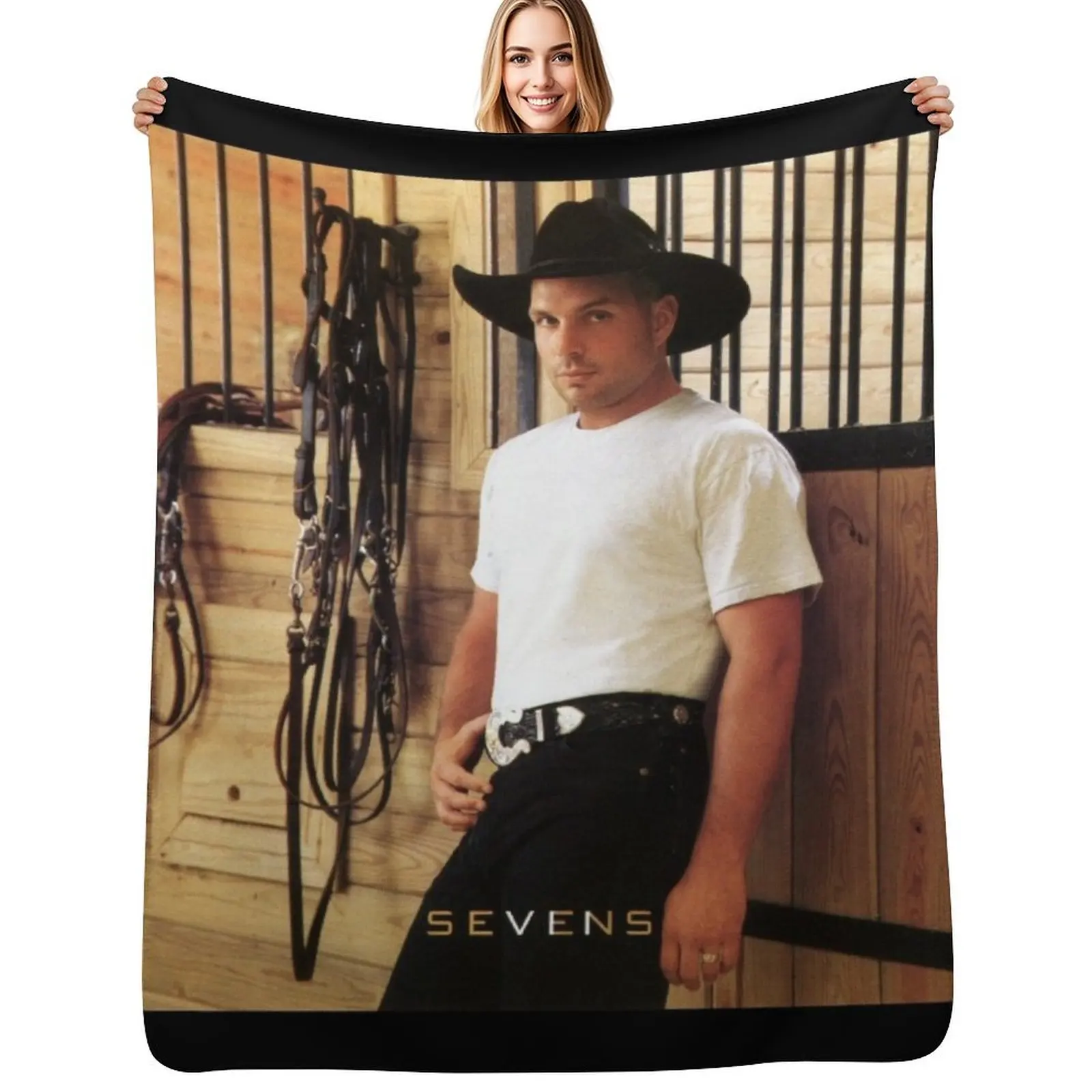 Garth Brooks Sevens Throw Blanket Durable Warm Blanket for Daily Home Use