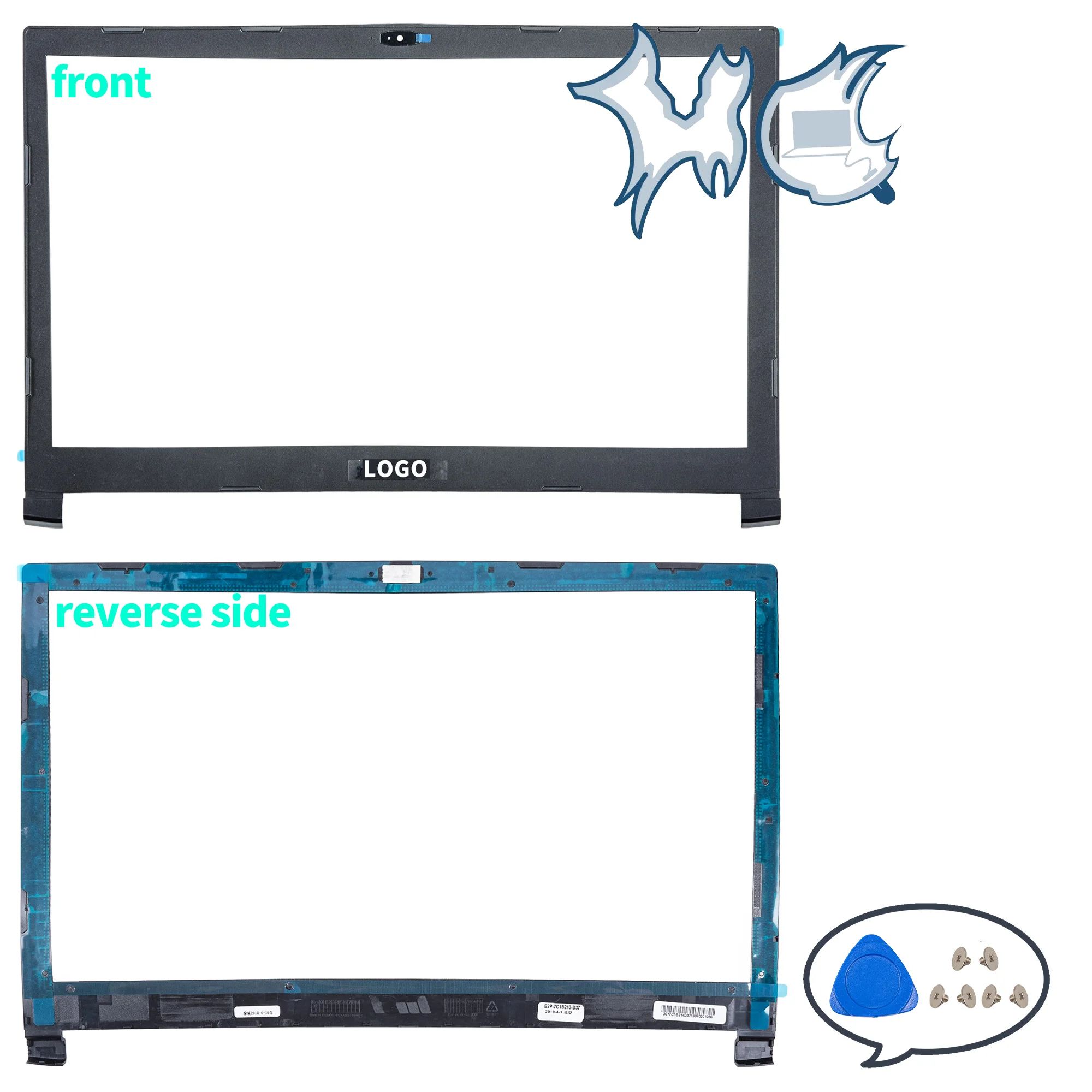 Laptop Screen Back Cover For GP73 GP73M MS-17C5 MS-17C6 Front Bezel Palmrest Bottom Hinges Hingcover Lid Replacement