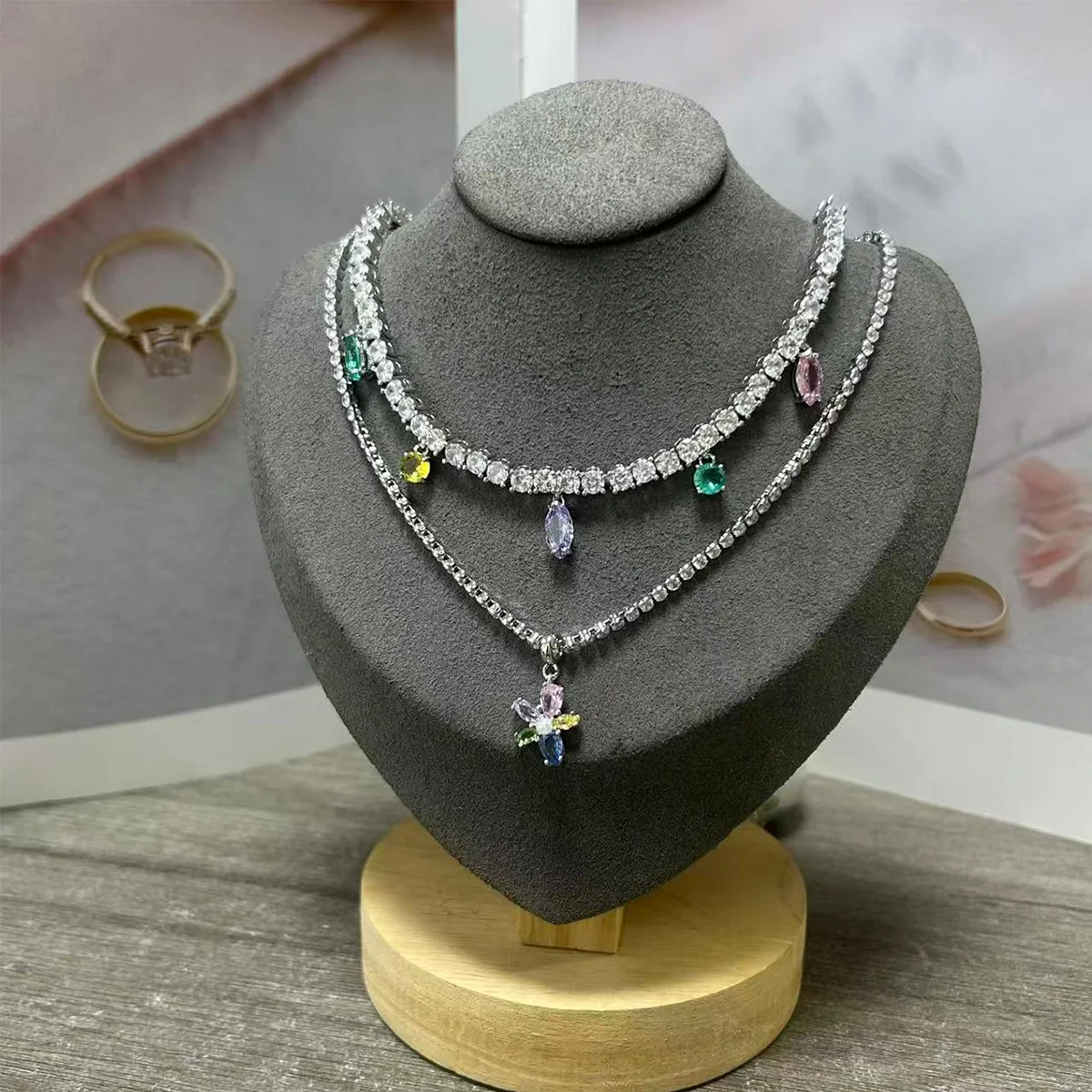 Women's Exquisite Multicolor Butterfly Floral Jewelry Set