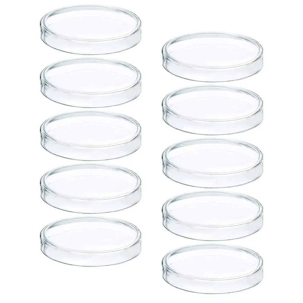 

10 Pcs Petri Dish Laboratory Holder Agar Plates Chemistry Tray Lid Dishes Disposable Food Plastic Heat Resistant