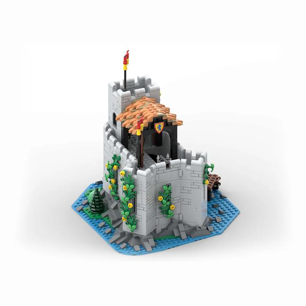 1232PCS MOC Medieval Pirate Lion Knights' Outpost Castle Model Building Blocks DIY Assemble Bricks Child Toys holiday Gifts