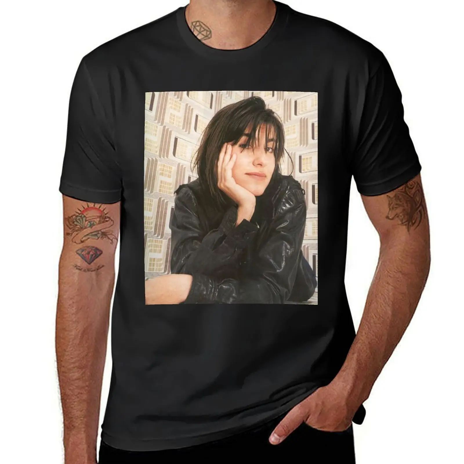 Justine Frischmann pretty T-Shirt customs design your own customs T-shirts for men cotton