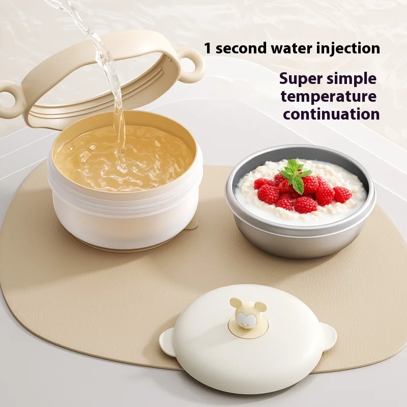 Disney Baby Food Bowl Water Injection Heat Preservation Special Rice Noodles Meal For Infants Thermostatic Childrens Tableware