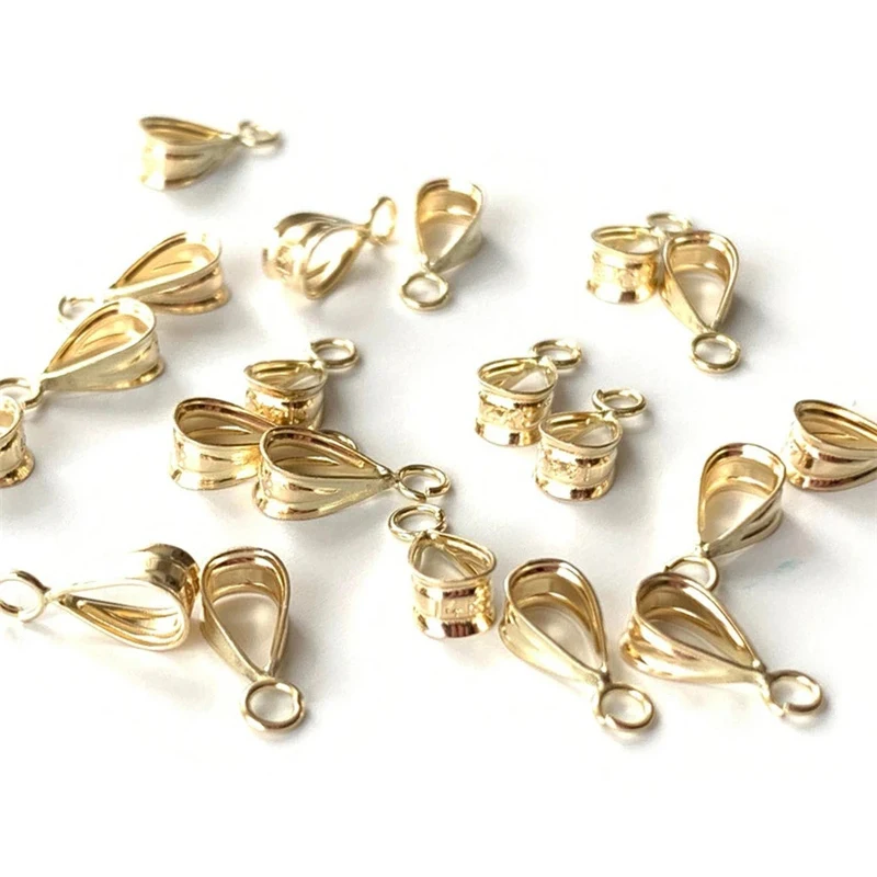 14K Gold Filled Small Bails with Open Parallel Ring Gold Filled Small Bails Open Bail Charm Bail Pendant Bail Jewelry Findings