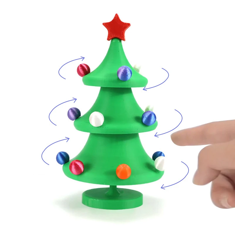 Creatieve Grappige Roterende Kerstboom Speelgoed Desktop Decoratieve Ornamenten Volwassenen Kinderen Stress Relief Speelgoed Leuk Kerstcadeau