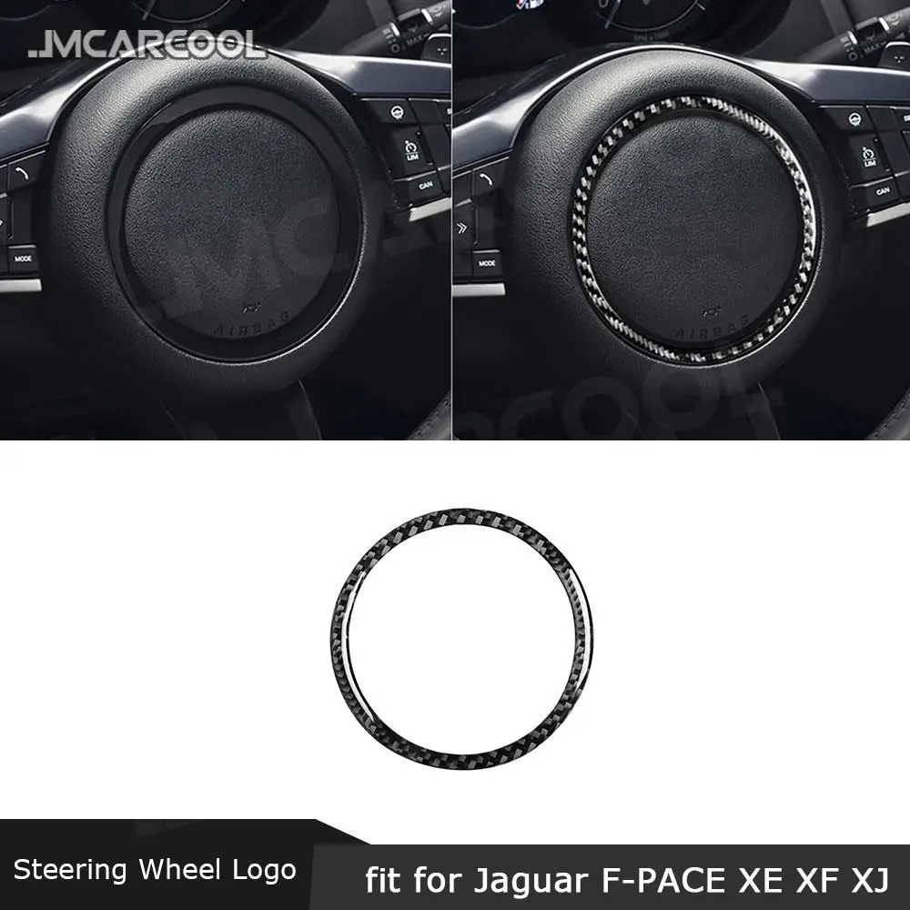 

Carbon Fiber Steering Wheel Logo Sticker Auto Car Decoration for Jaguar XFL E F-PACE xe xf XEL XJ S R sport