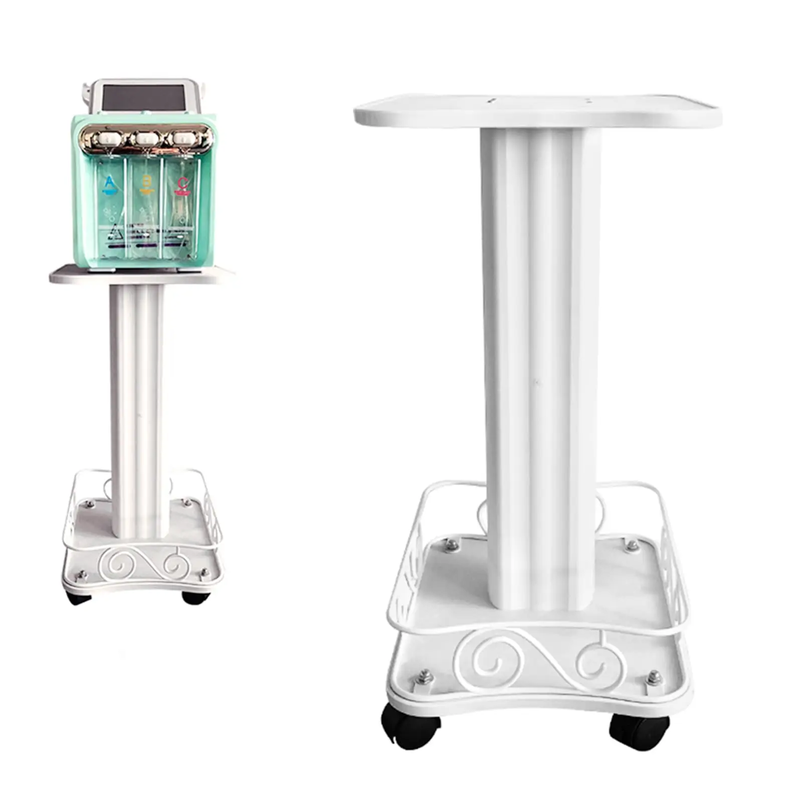 

Esthetician Trolley Cart with Wheels 3 Tier Beautician Rolling Cart Salon Trolley Cart W/Wheels, Load 135 Lbs 27.2"X14.6"X13.8"