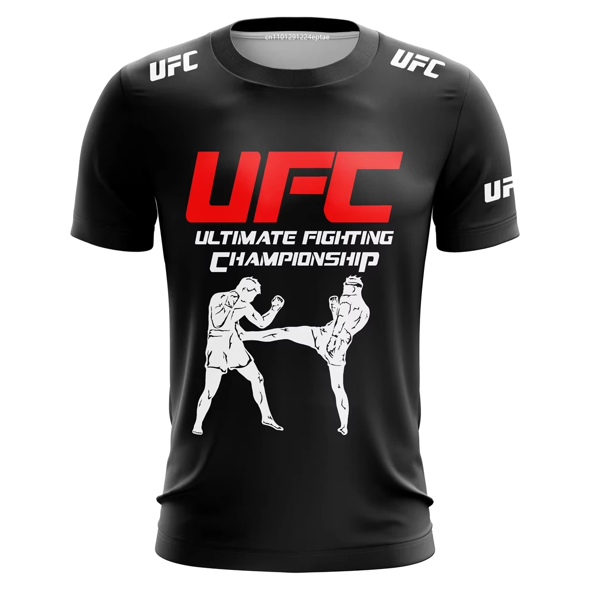 

UFC Fighting Summer Jersey New Fashion Men's 3D Printed Round Neck T-shirt Male Casual Sports Contrast Color Design Outwork Tops