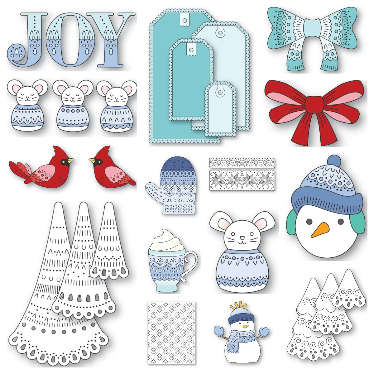 

Christmas Joy Metal Cutting Dies Plate DIY Scrapbooking Holiday Template Embossing Words Text Die Set Greeting Card Decoration