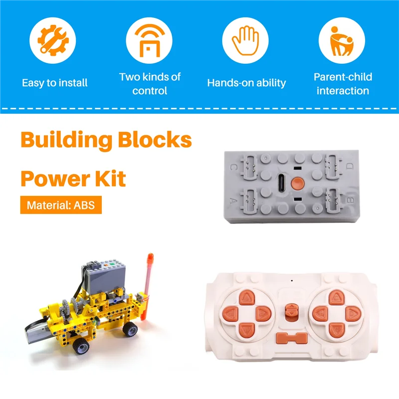 

A37T-Power Function Motor App Дистанционное Управление Программирование 2 Meduim Motor Set DIY Строительный Блок Для Детей