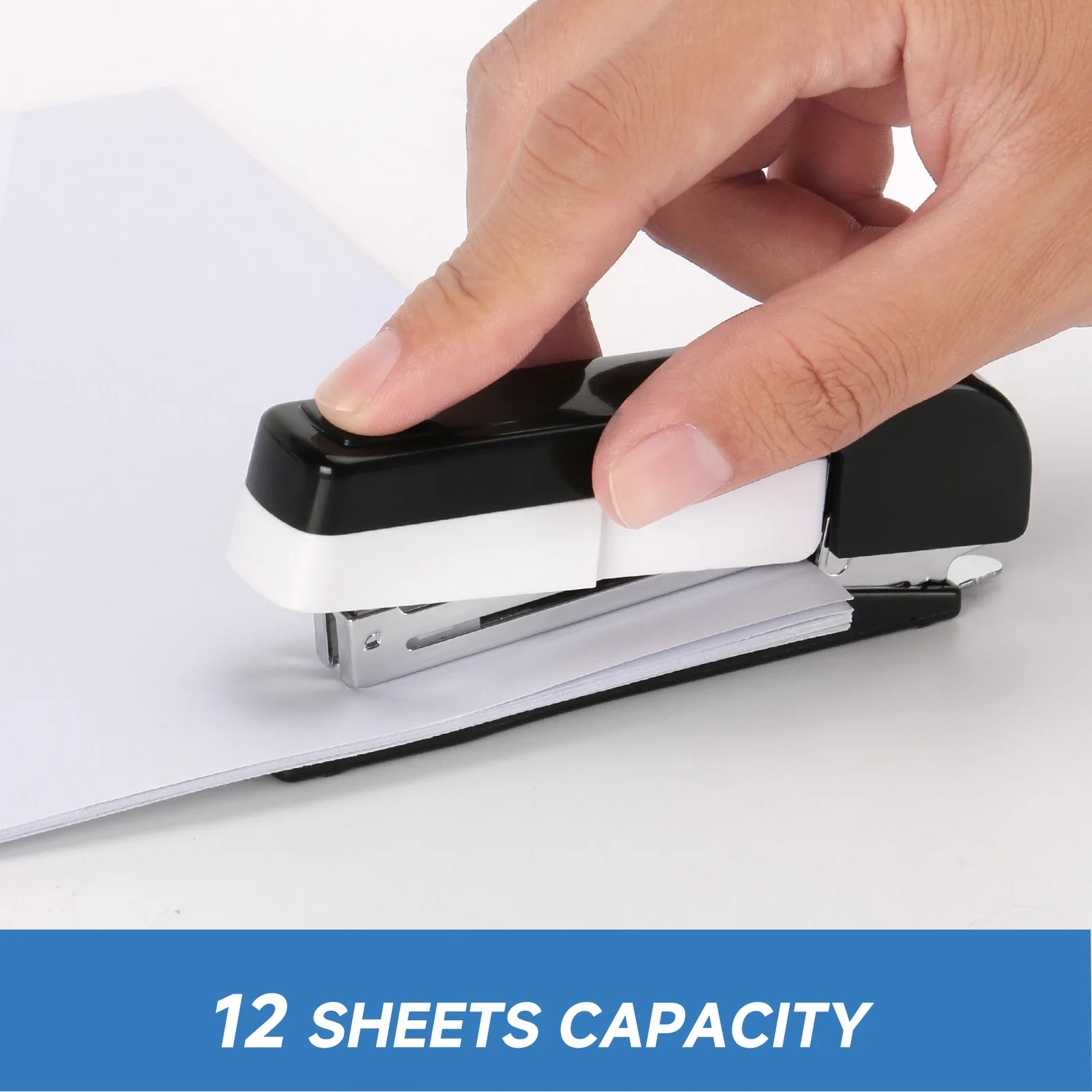 EAGLE 3-in-1-Heftgerät mit integriertem Heftklammerentferner, 360 °   Rotation, inklusive 1000 Heftklammern Nr. 10 für den Heimgebrauch im Büro, in der Schule