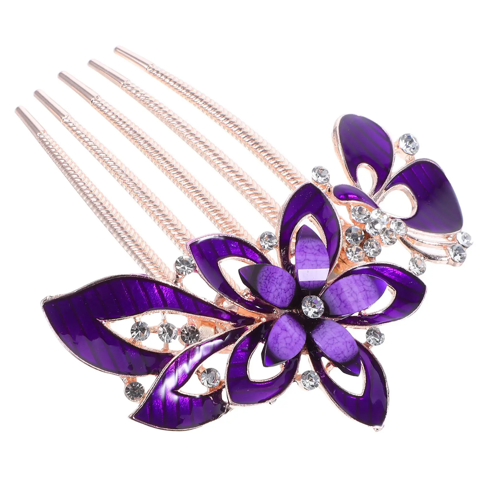 

Фиолетовая элегантная свадебная расческа для волос, модный головной убор для вечеринок, украшение для волос для женщин, свадебный головной убор