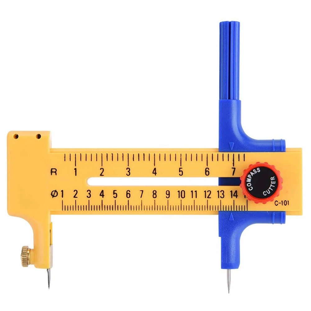 Adjustable Compass Circle Cutter, Circle Cutter Tool E Cutter Round Draw Paper Cutter Cutting Knife Tool