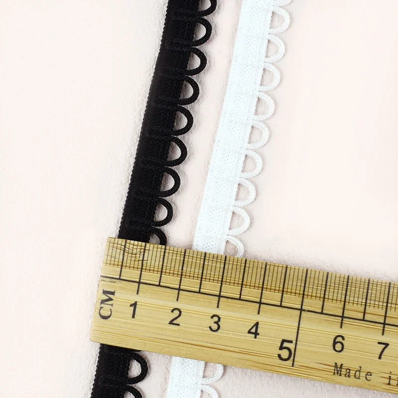5/10/20M 15mm Elastisches Band U-Wellen-Spitzenborte Nylonband zum Nähen, für Kleiderdekoration, Hochzeit, DIY, Bekleidung, Bastelzubehör – Detail 2