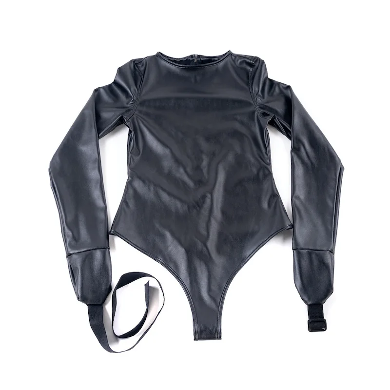 Leather Straitjacket Body Restraint Bag Arm Bundle Bondage Fetish BDSM Harness Adult Product Exotic Costume Sex Toys for Couples