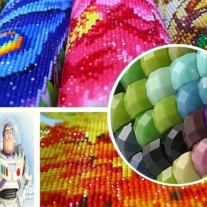 1PC Buzz Lightyear Toy Story Diamond Painting Kit, 5D DIY Full Drill Crystal Rhinestone Diamond Art Set untuk Anak-anak & Dewasa, Kartun