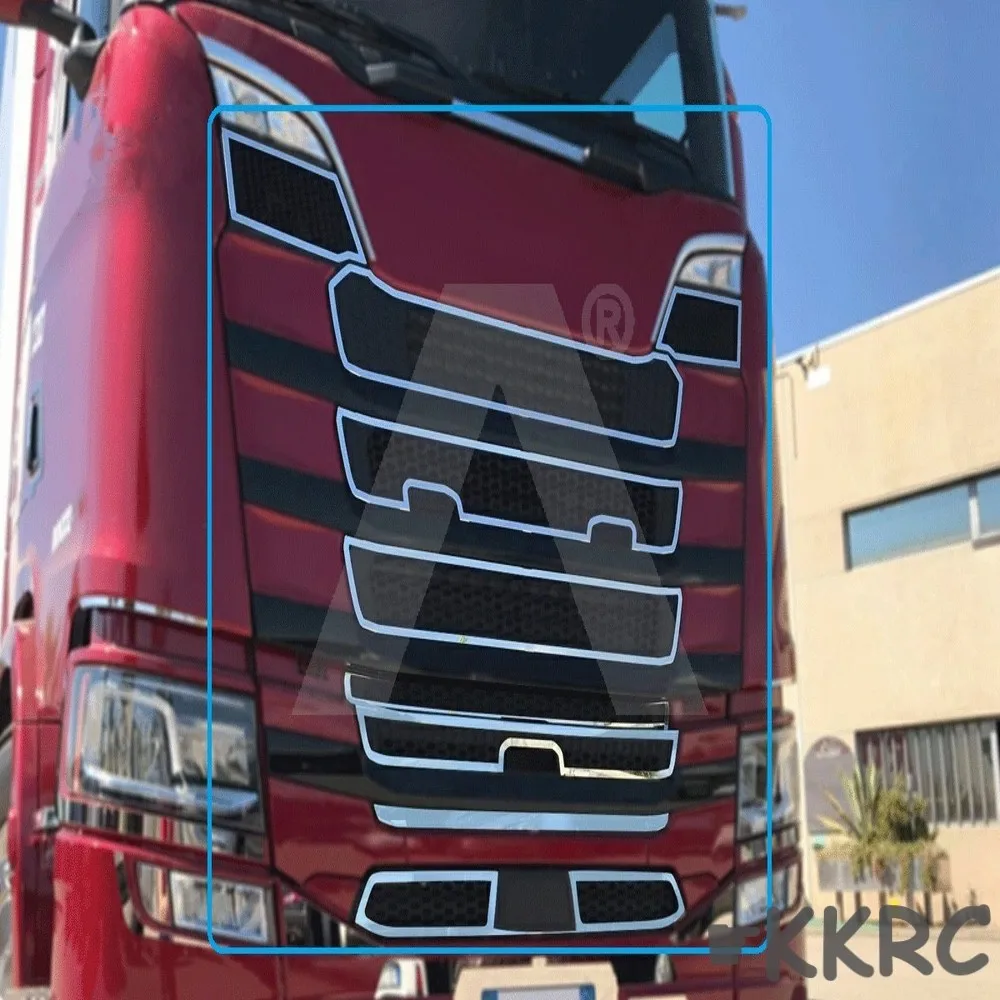 Kaptur z metalową pastą dekoracyjne naklejki części do 1/14 Tamiya ciągnik siodłowy Scania 56368 770s akcesoria DIY