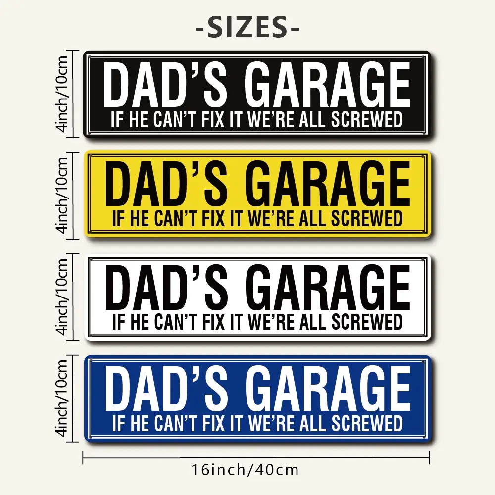 

1pc cool garage name Customized Name Tin Painting Metal Poster For Bedroom Decor