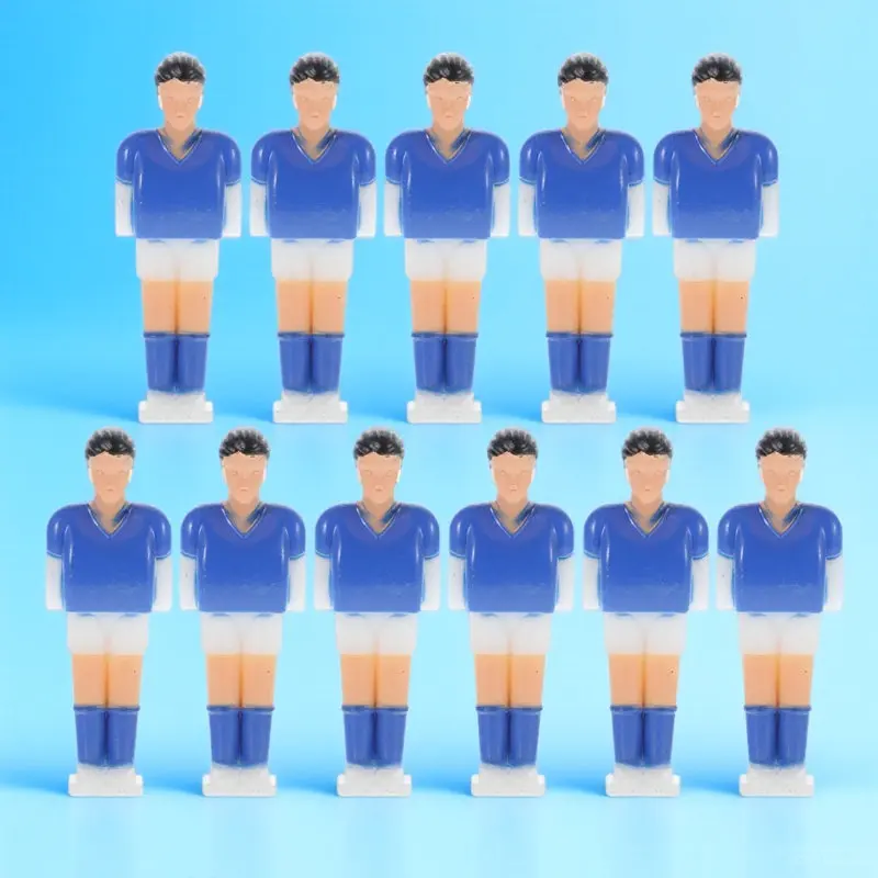 

11Pcs Football Table Accessories Tournament Style Plastic Football Men Bright Colors Foosball Player Puppets Soccer Machine