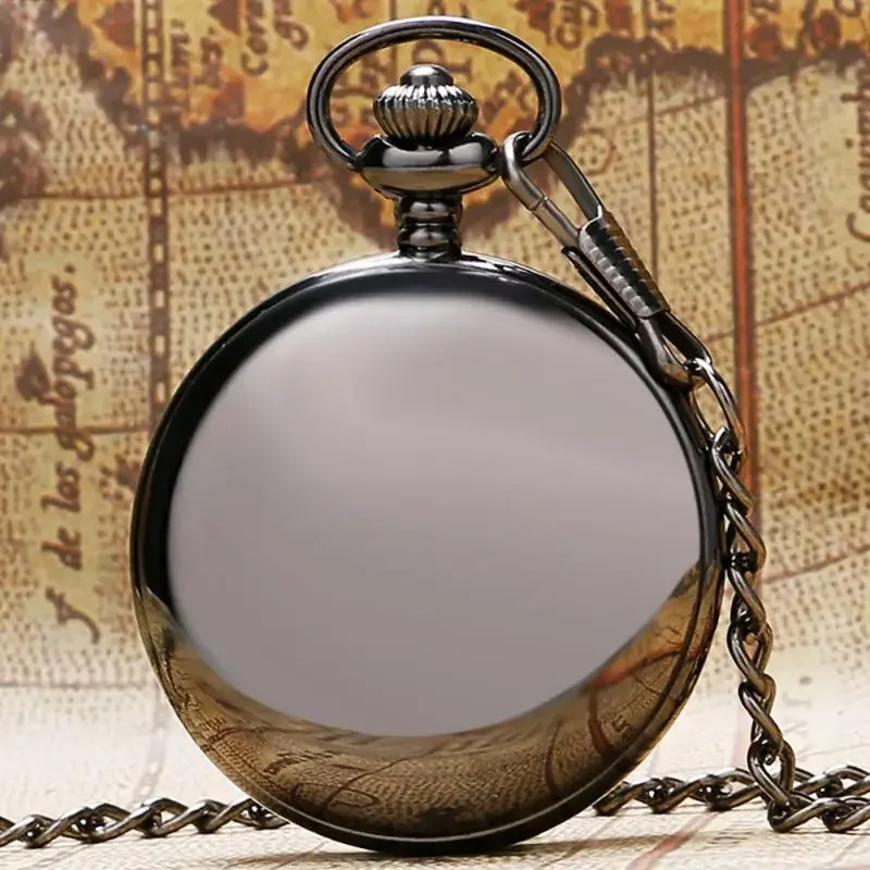 Retro Hollow Case Pocket Watch Men Women Hand-winding Mechanical Clock Roman Numerals Display Pendant FOB Chain Relgio de bolso