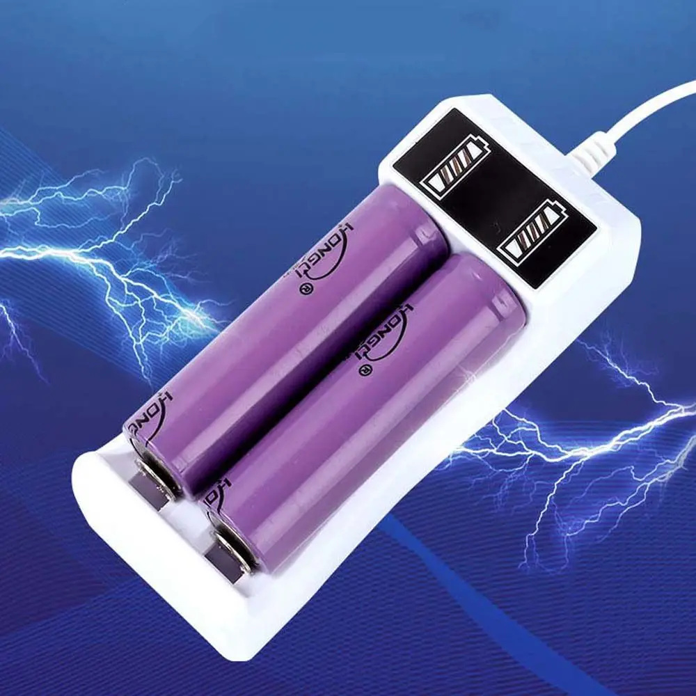 14500 /18650 Battery Charger Universal 2 Slot Li-ion Battery USB Charger Smart led Chargering for Rechargeable Batteries