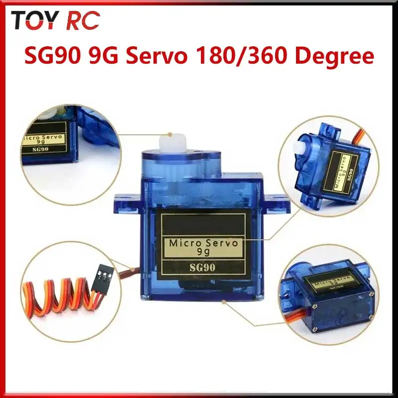 Sg90 Micro Servo 9g 180 360 Degree High Torque Rc Motor For Fixed Wing Aircraft Drone Robot Gimbal Remote Control Model Plane