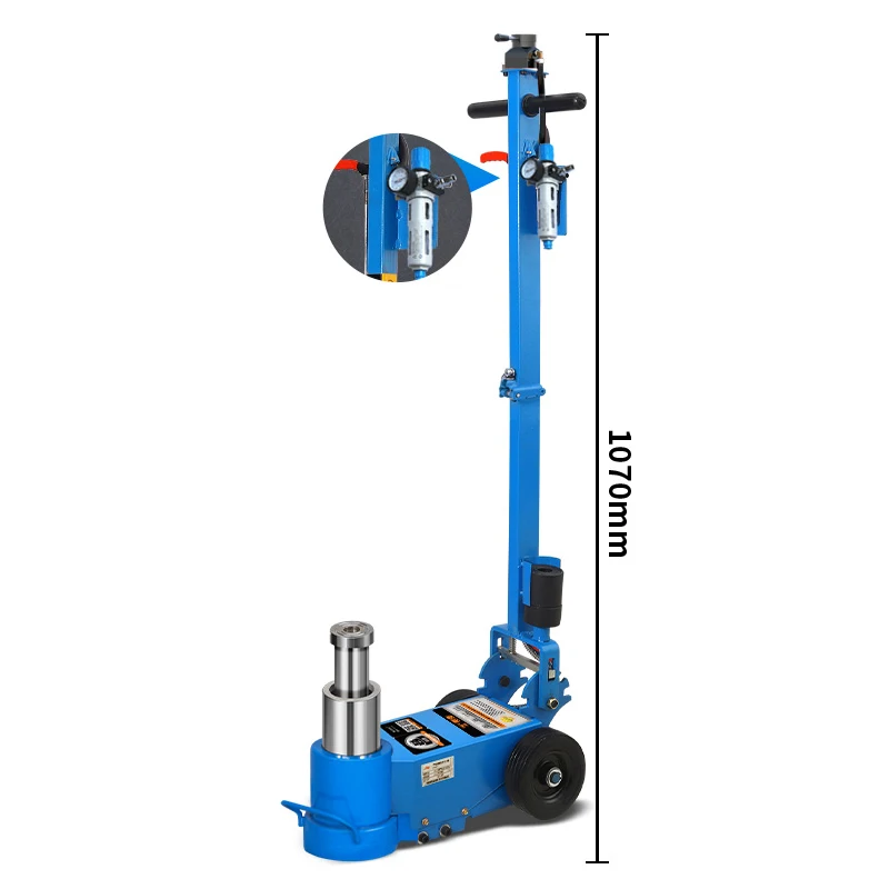 New horizontal pneumatic jack 30T/50T/60T two-section hydraulic auto repair shop jack professional tool for auto repair