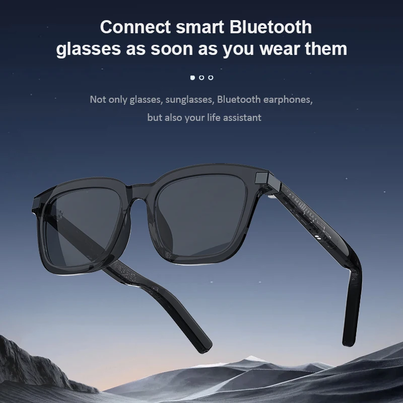 G06 new Smart Glasses Bluetooth Sunglasses Built-in Microphone Speakers Touch & Voice Assistant Compatible Glass for Men Women