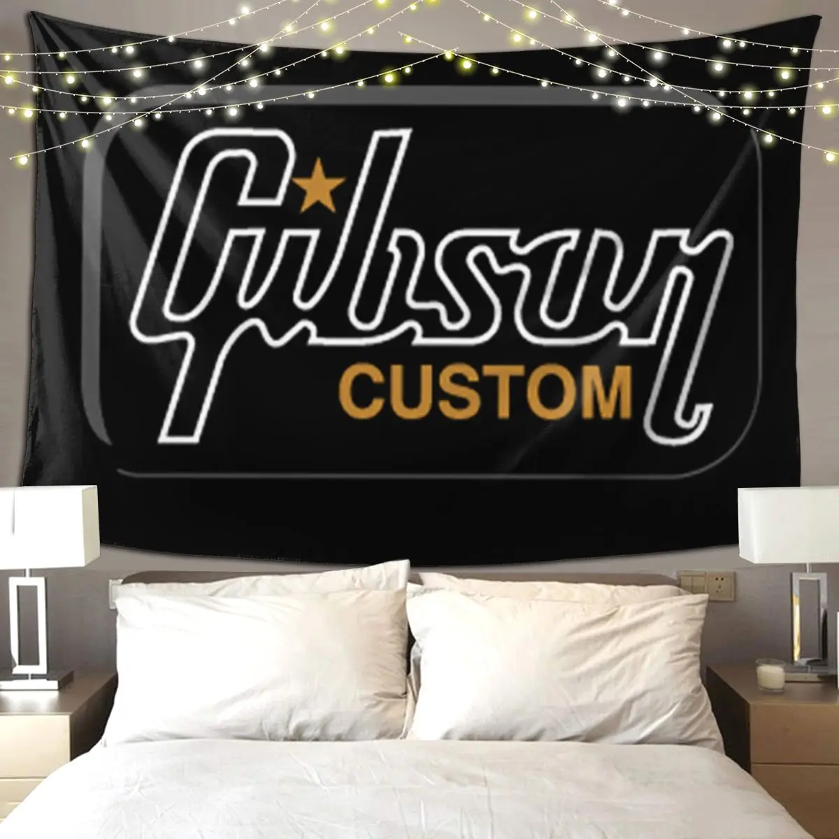 

Gibson Les Paul Tapestry Funny Wall Hanging Aesthetic Home Decor Tapestries for Living Room Bedroom Dorm Room
