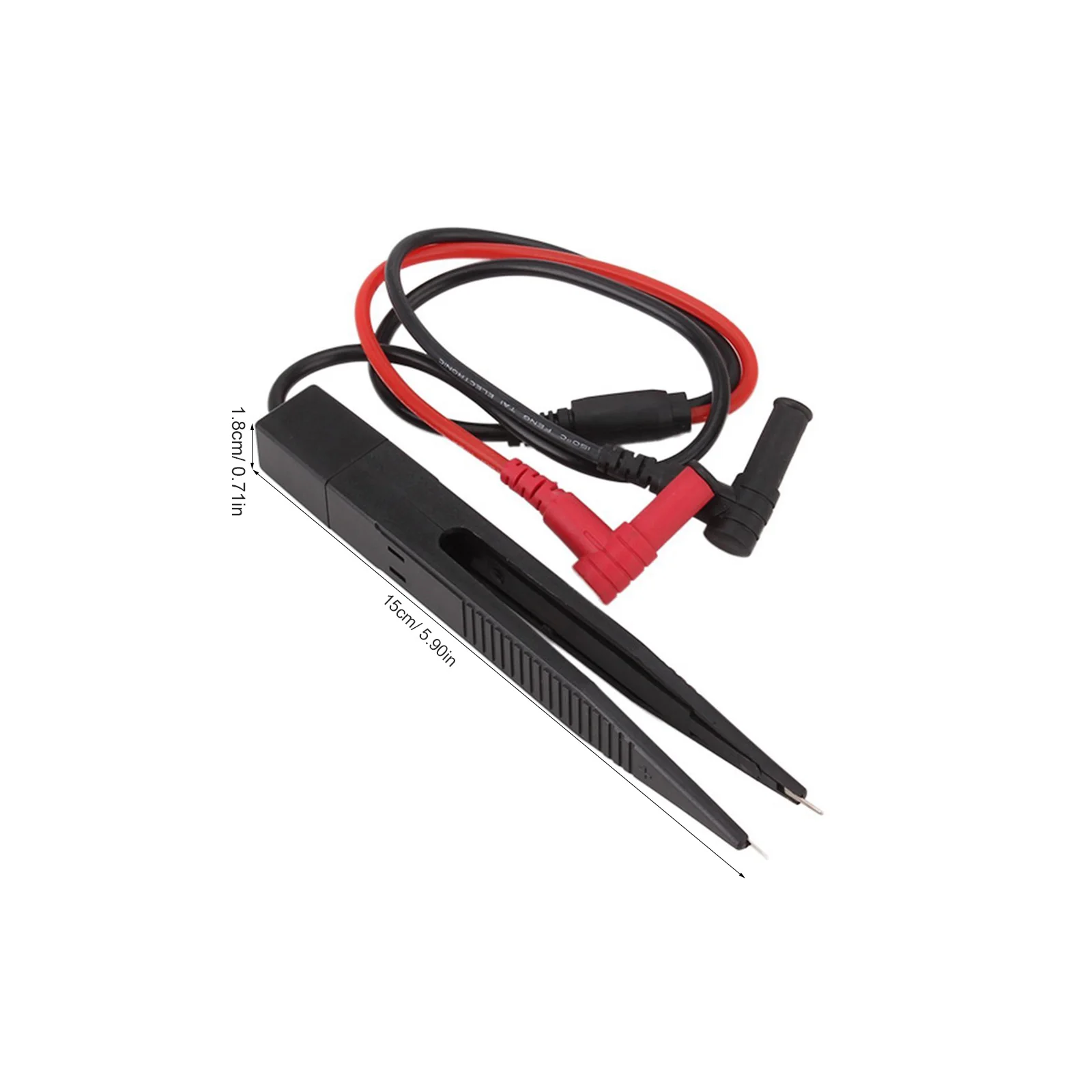 

Smd Test Clip Anti-Slip Meter Probe Tweezer 60cm Cable for Resistor Capacitor Multimeter Easy Use Multimeter Test Clip