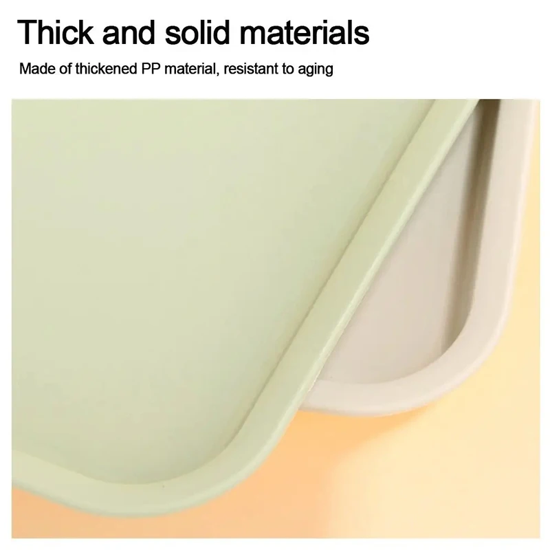 Bandeja Rectangular de plástico nórdico para servir alimentos, bandeja de almacenamiento de varios colores para el hogar, cocina, bandeja de postre de frutas