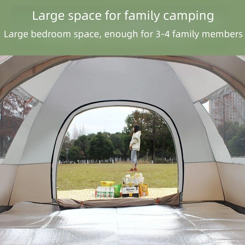 2024 New Full-automatic Waterproof and Sunscreen Quick-opening Tent 3 To 4 People Camping Tent Outdoor Camping Tent Convenient