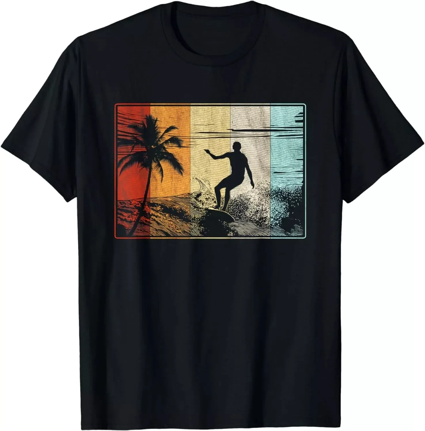 Beach Surfing Surfboard Retro Surfboarder Surfer Unisex T-Shirt Size S-5XL