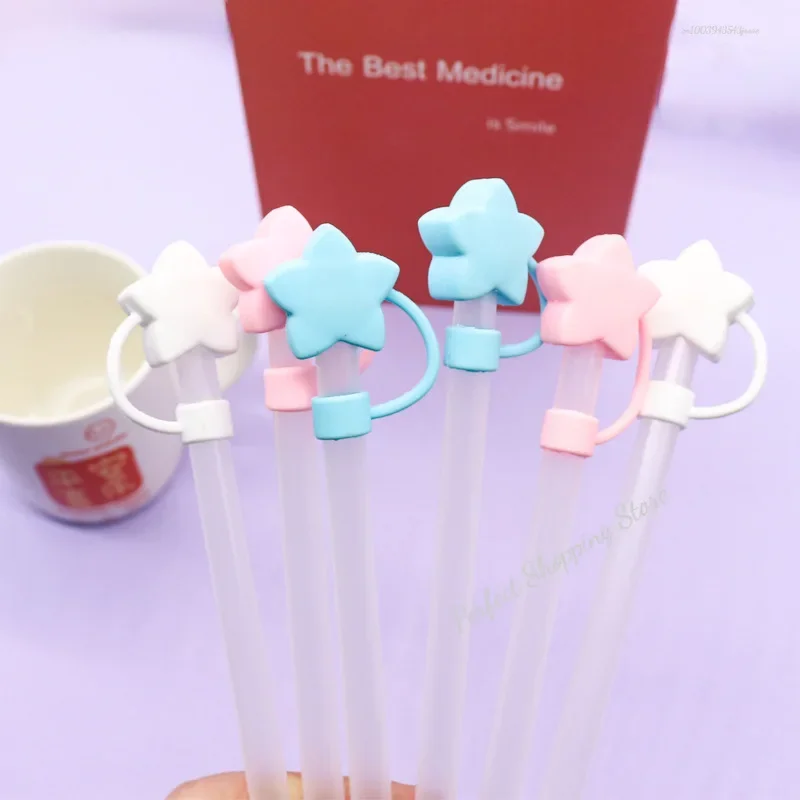 10mm Star Shape Straw Cover Compatible with Stanley 30/40 Oz Tumbler Silicone Star Water Bottle Straw Cover Lid for 10mm view 4
