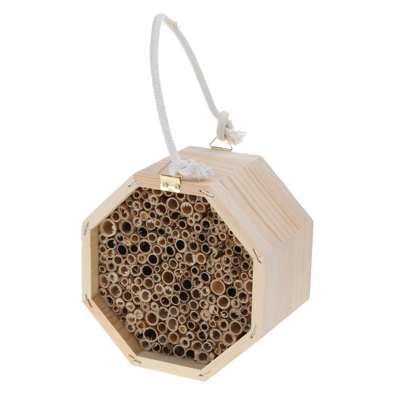 

LXAF Bee Hotel for Garden and Yard Bamboo Bee Hive for Bees Butterflies Mason Bee Houses and Supplies for Outdoor Garden