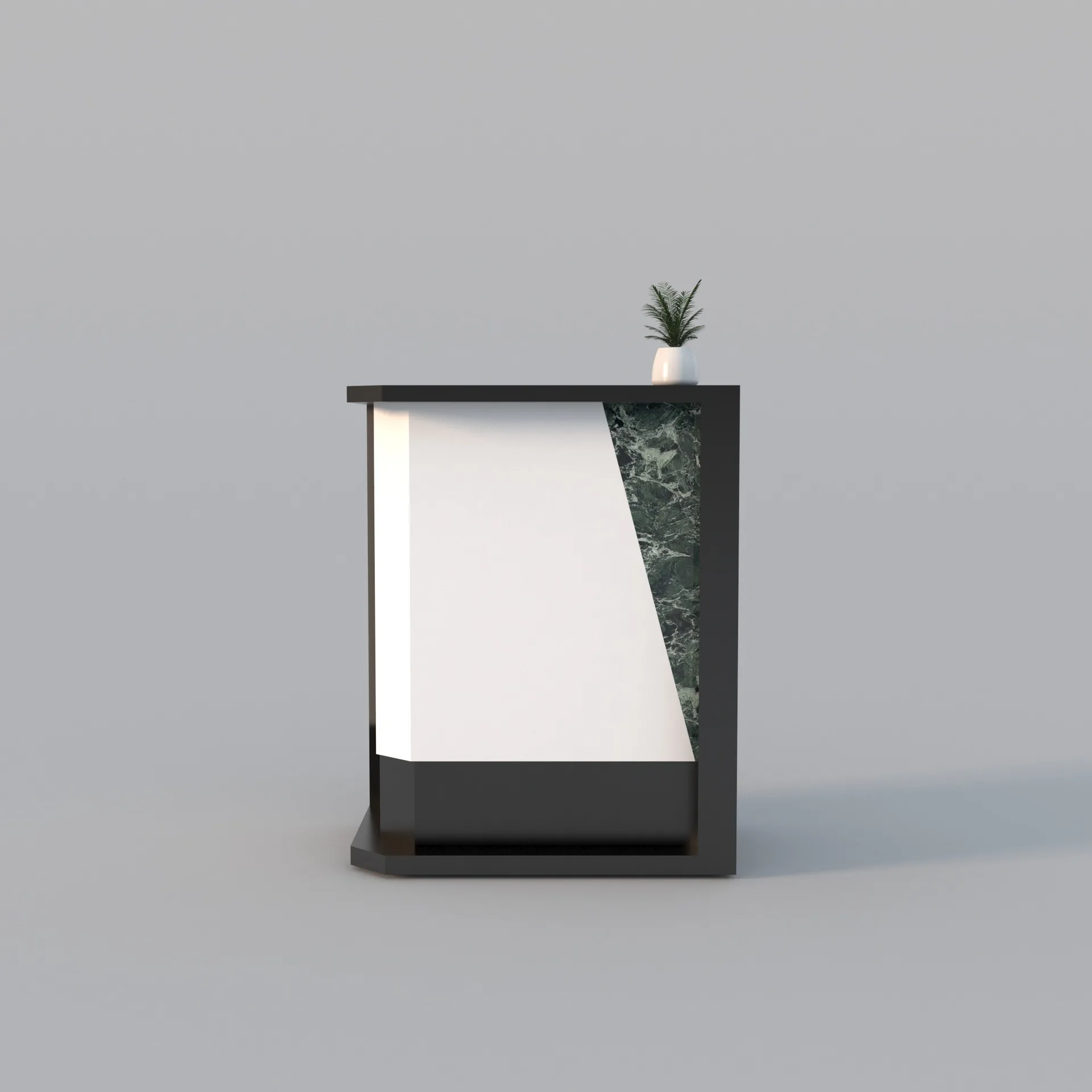 Simple paint checkout page Hotel bar Restaurant counter Shop Small paint reception desk Information desk